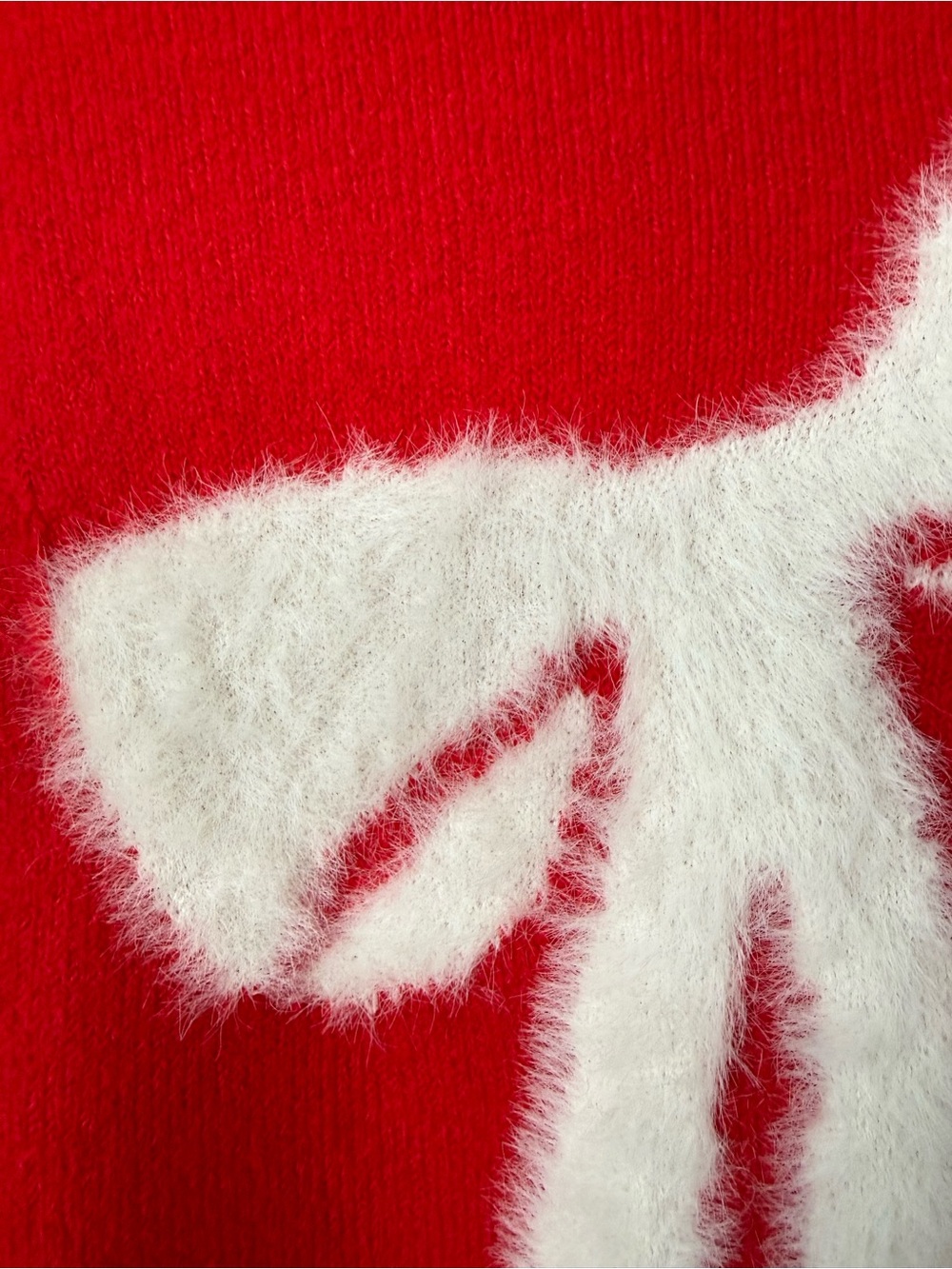 CeCe Red Sweater with White Bow Medium NWT - Picture 6 of 7